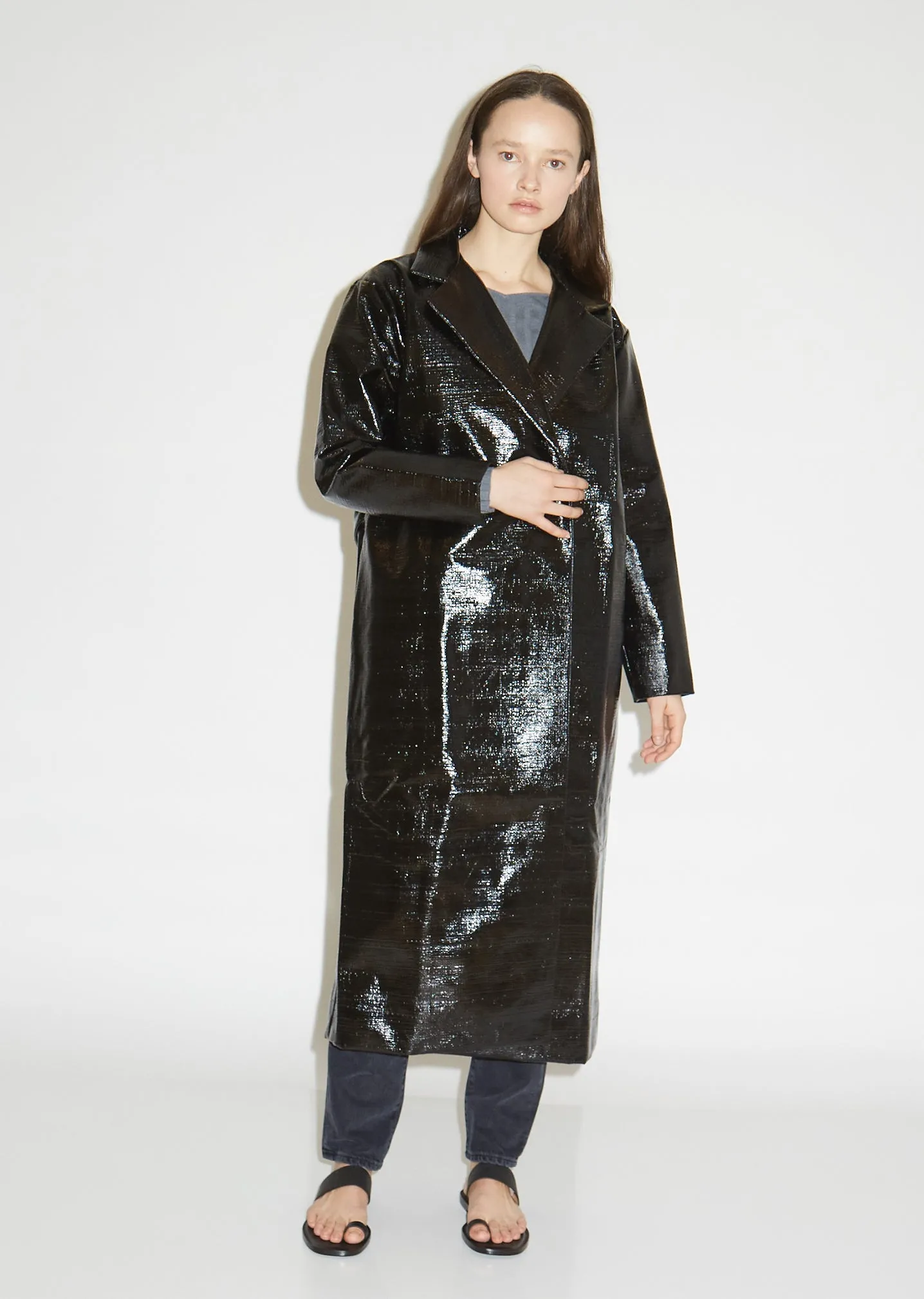 Mira Lacquered Coat