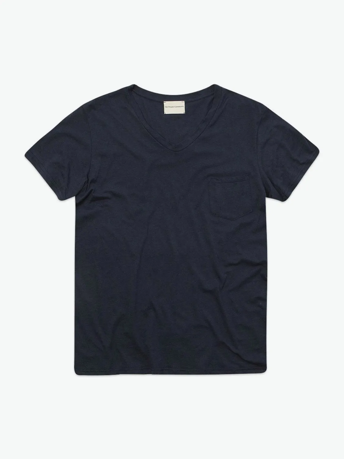 Modal Blend V-neck Pocket T-shirt Midnight Blue