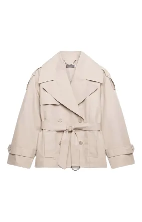 Neutral Short Trench Jacket