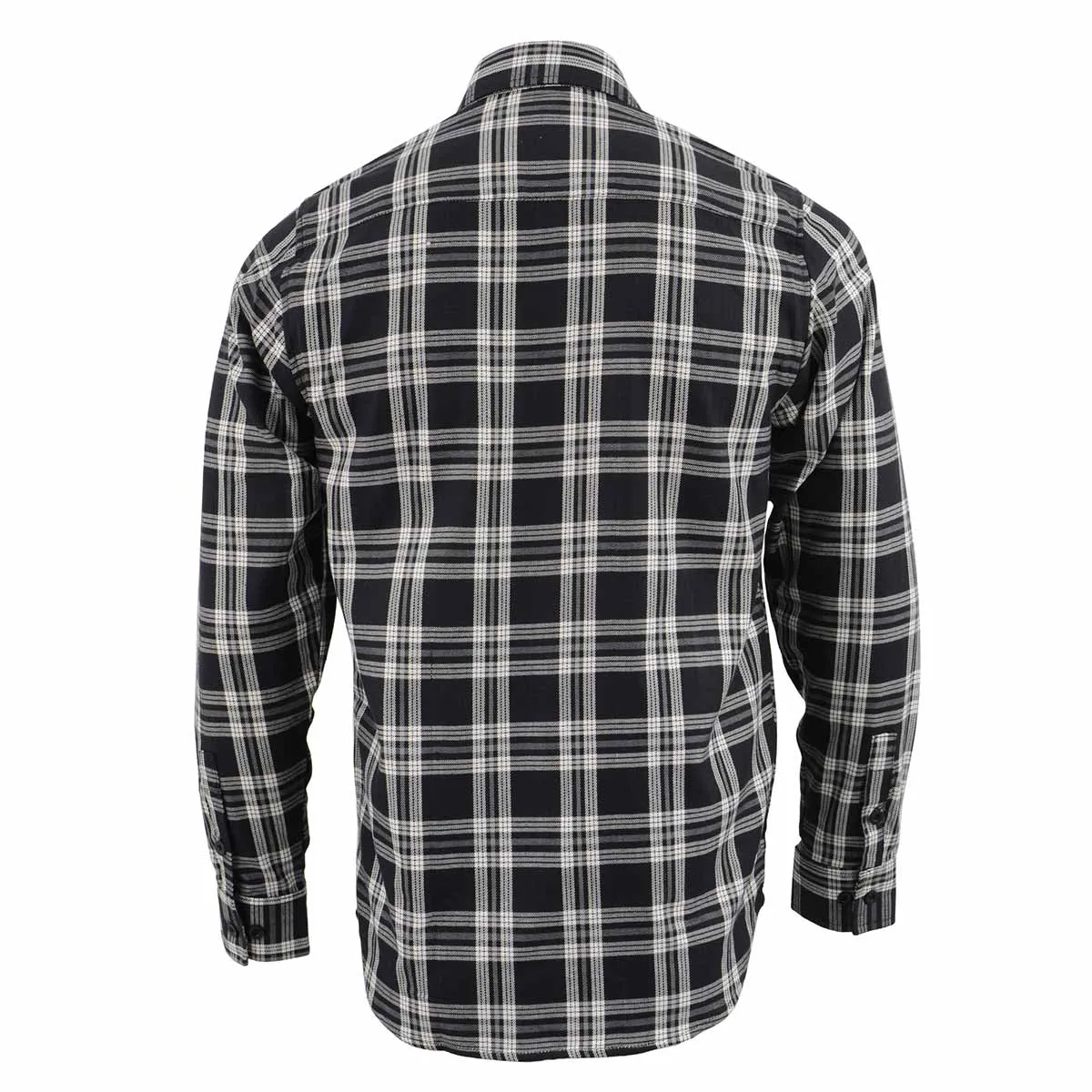 NexGen MNG11646 Men's Black and White Long Sleeve Cotton Flannel Shirt