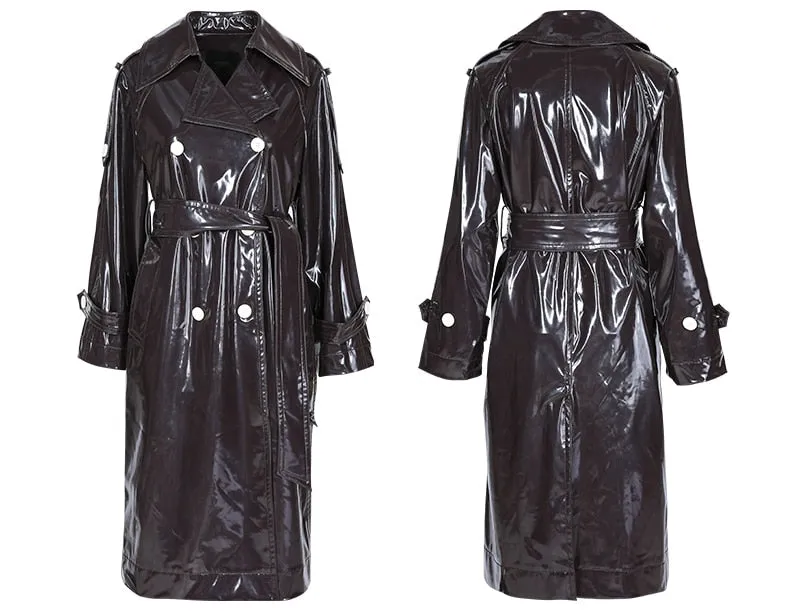 Nova Patent Leather Trench Coats - 3 Colors