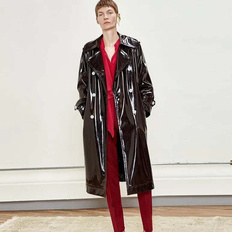 Nova Patent Leather Trench Coats - 3 Colors