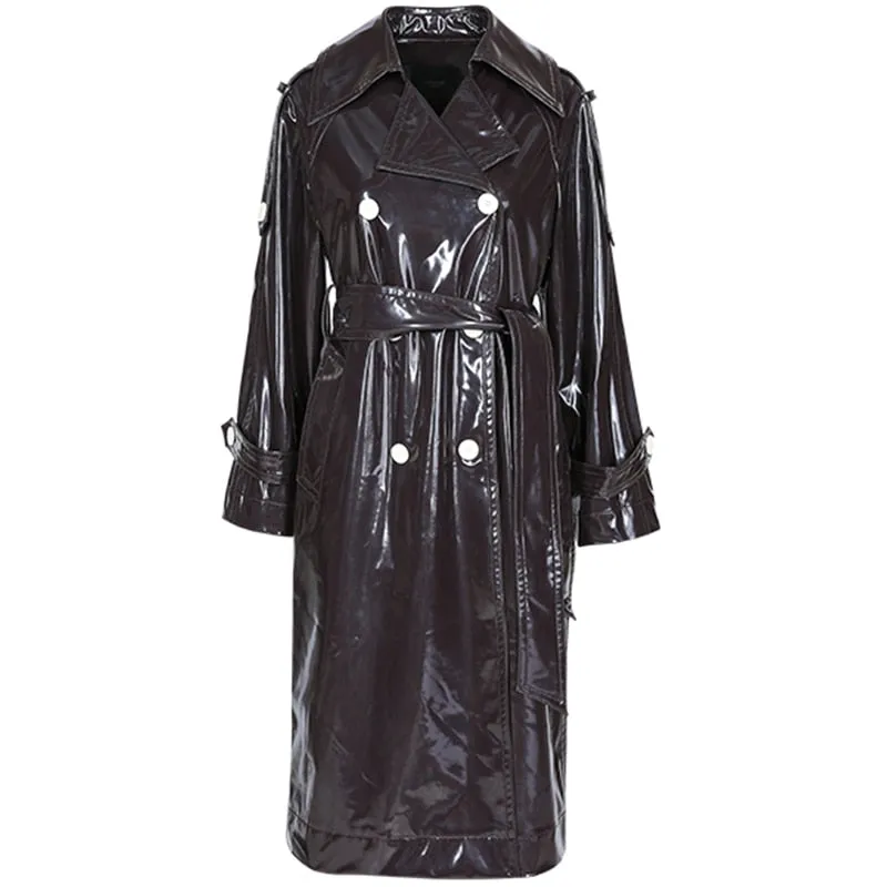 Nova Patent Leather Trench Coats - 3 Colors