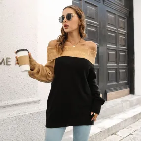 Off Shoulder Knitted Sweater