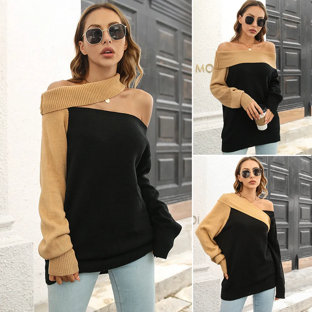 Off Shoulder Knitted Sweater