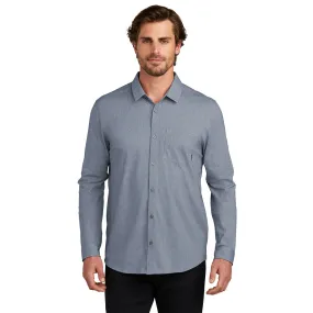 OGIO® Extend Long Sleeve Button-Up - Deep Blue Heather