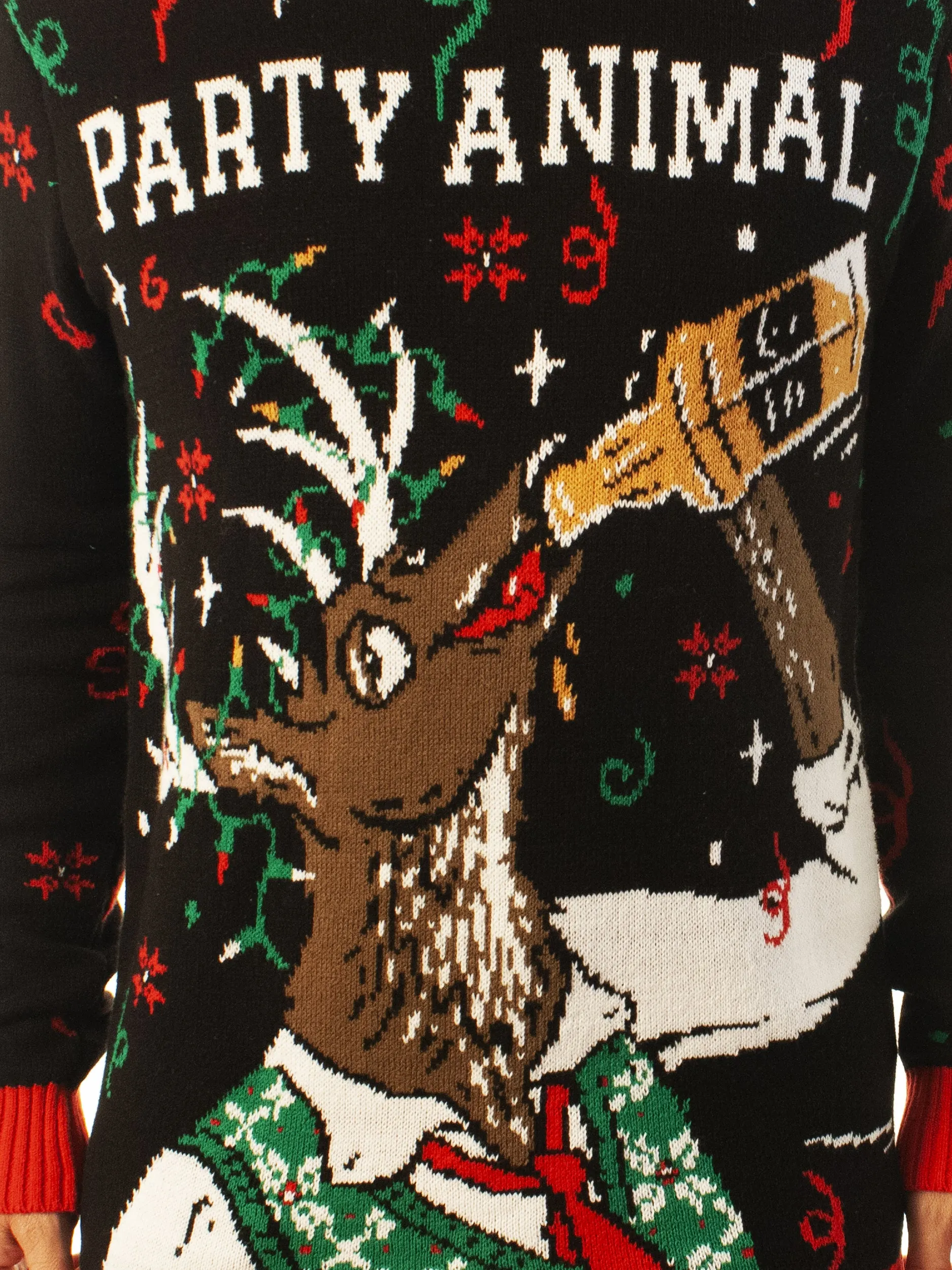 Party Animal | Ugly Christmas Sweater For Men & Women | Unisex Sizing