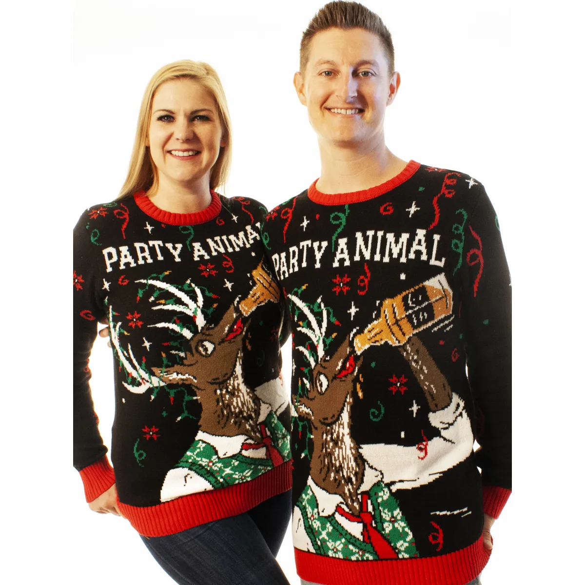 Party Animal | Ugly Christmas Sweater For Men & Women | Unisex Sizing