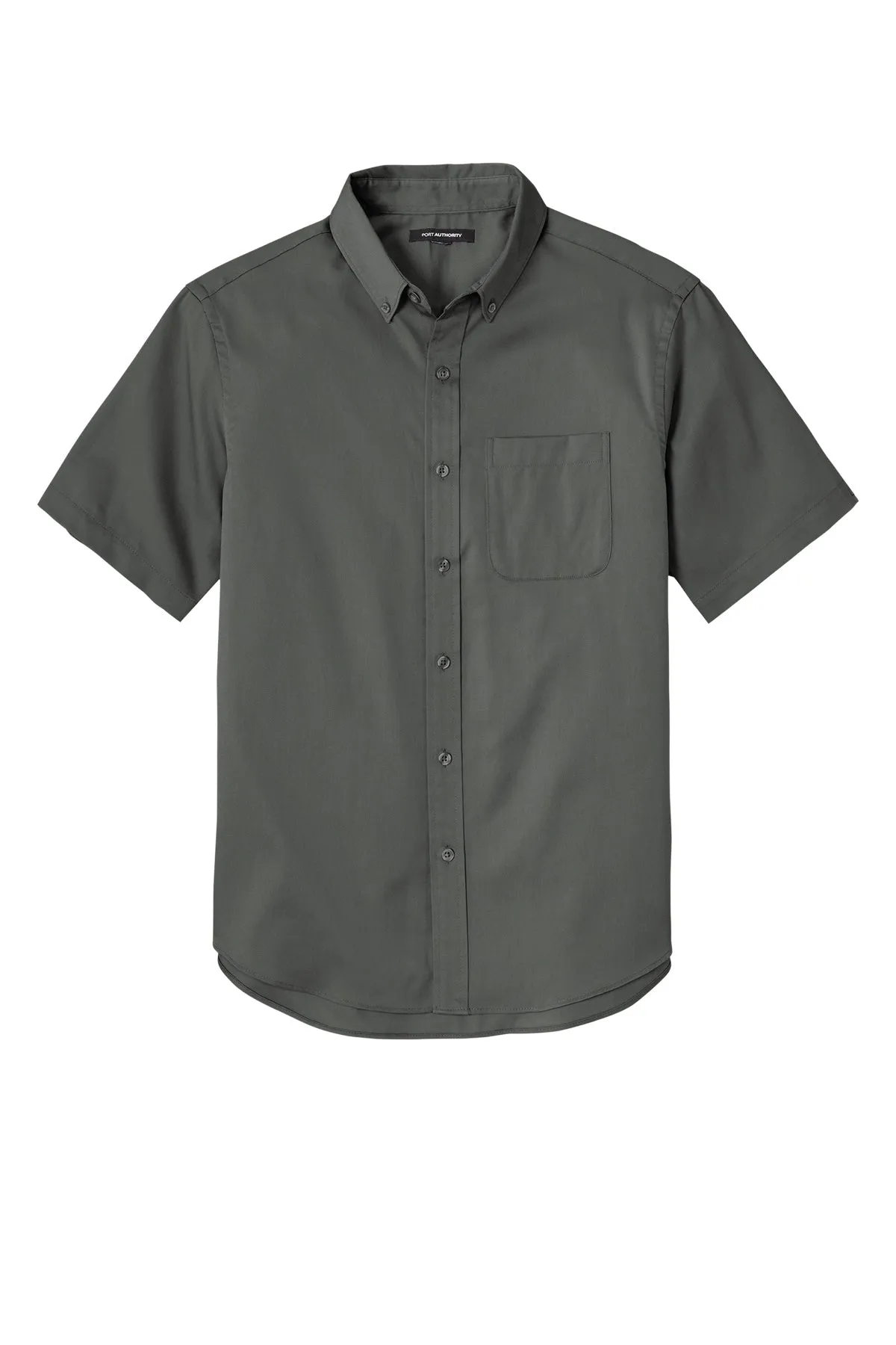 Port Authority® Short Sleeve SuperPro React™ Twill Shirt - Storm Grey