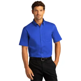 Port Authority® Short Sleeve SuperPro React™ Twill Shirt - True Royal