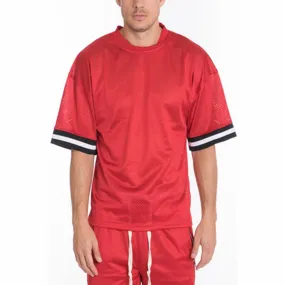 Red Mesh Jersey T-Shirt