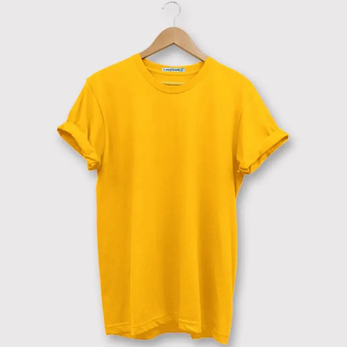 Round Neck Combo "White, Yellow & Black" Half sleeves t shirt . (Pack Of 3) by Lazychunks