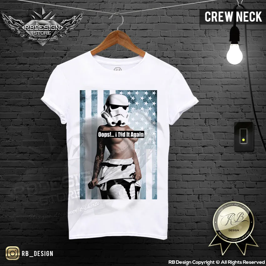 Sexy Naked Girl T-shirt Stormtrooper Graphic Tee MD164