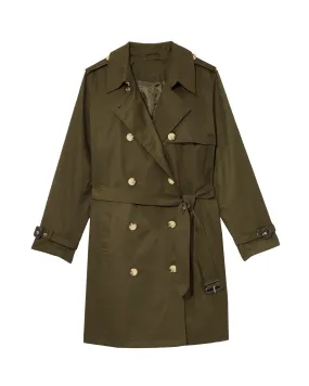 Sumac Double Breasted Trench Coat | Olive Green