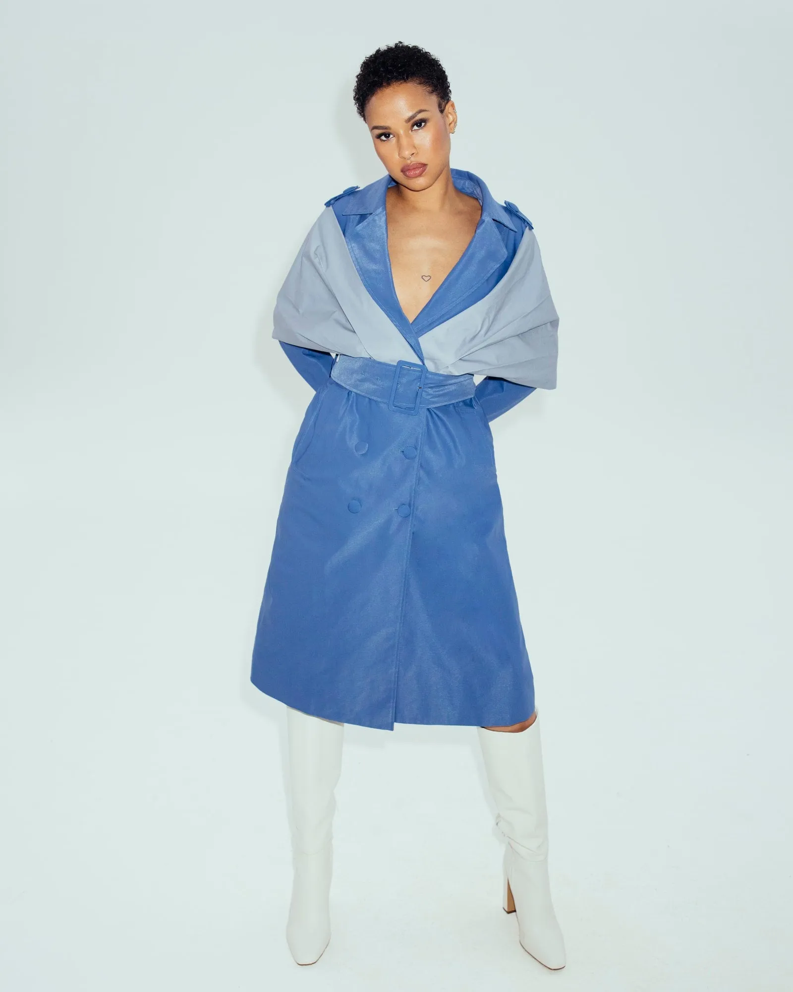 The Maya Trench Coat | Blue